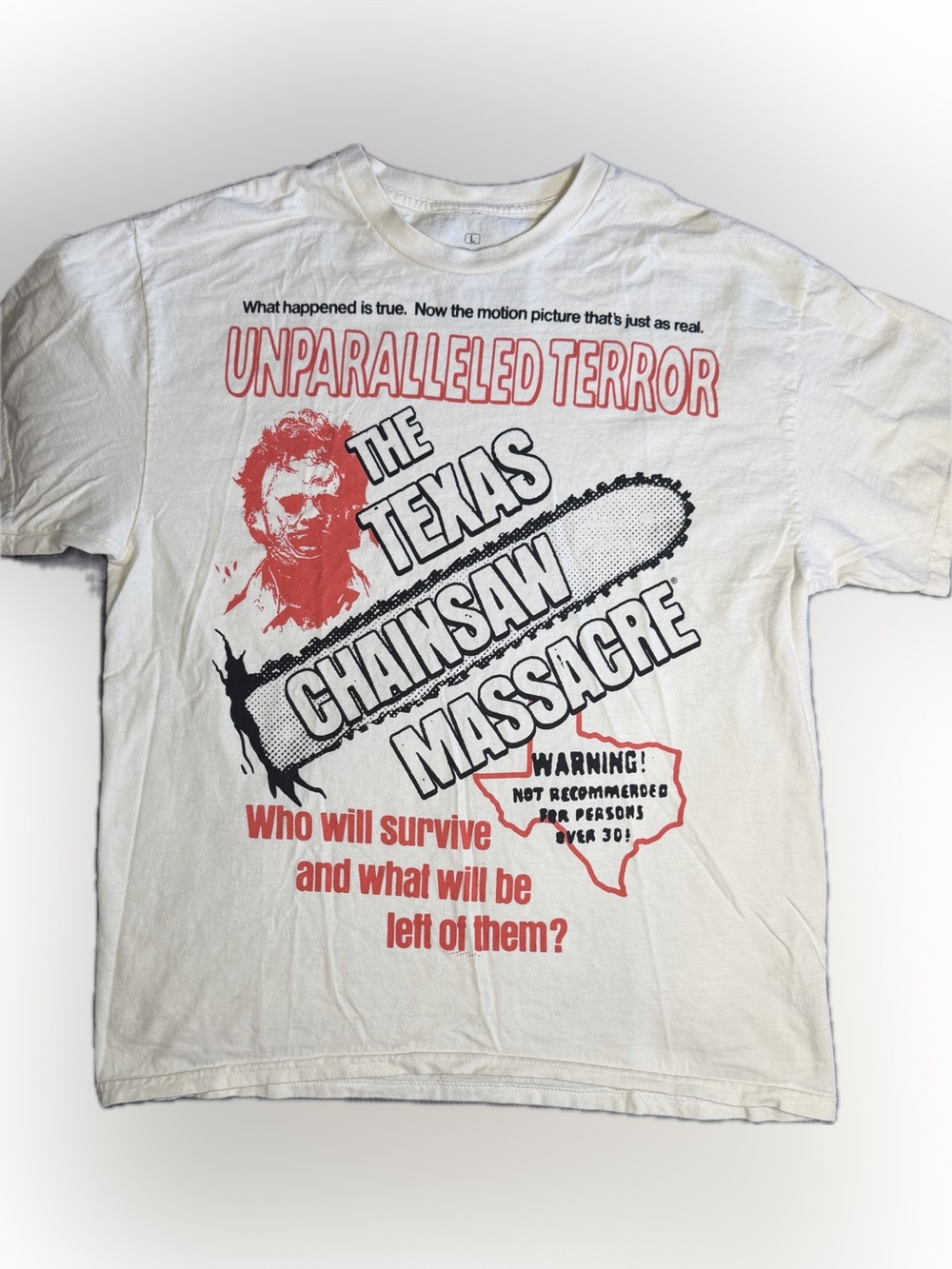 Vintage The Texas Chainsaw Massacre Graphic Tee - White/Red